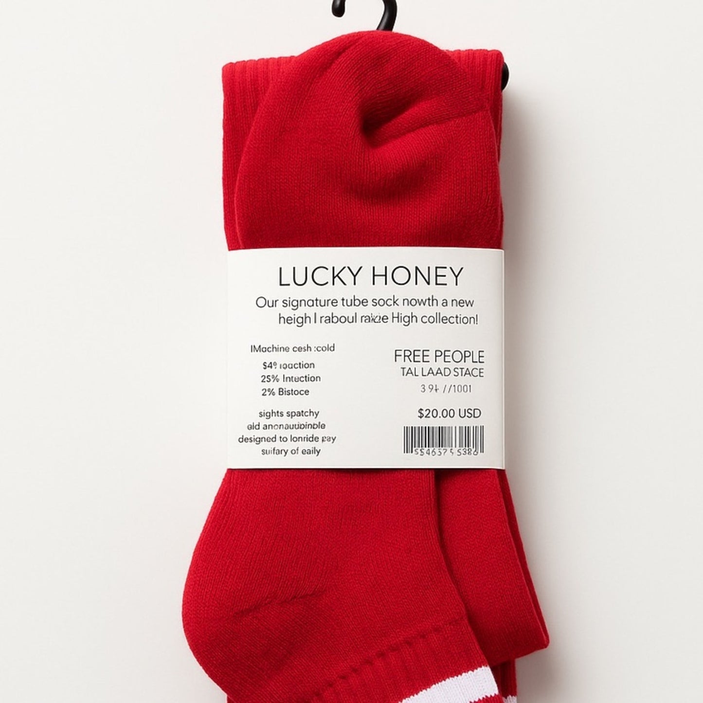 Free People Race Pace Stripe Scrunch Socks in Red