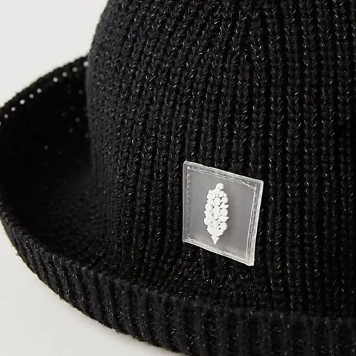 Free People Reflective Bell Beanie in Black