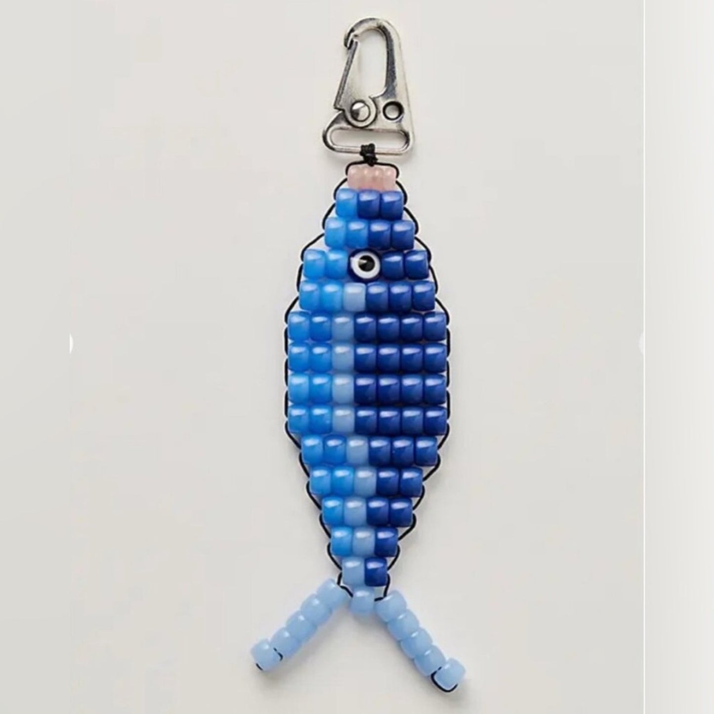 Free People Beaded Fish Bag Charm in Blue