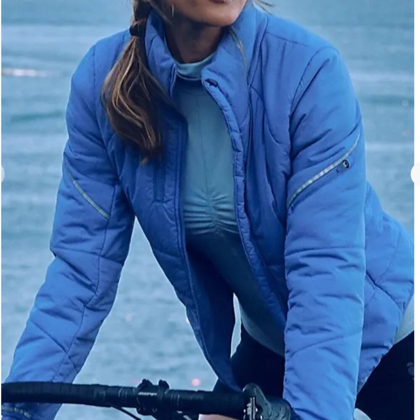 Free People Gathering Storm Run Puffer in Blueberry