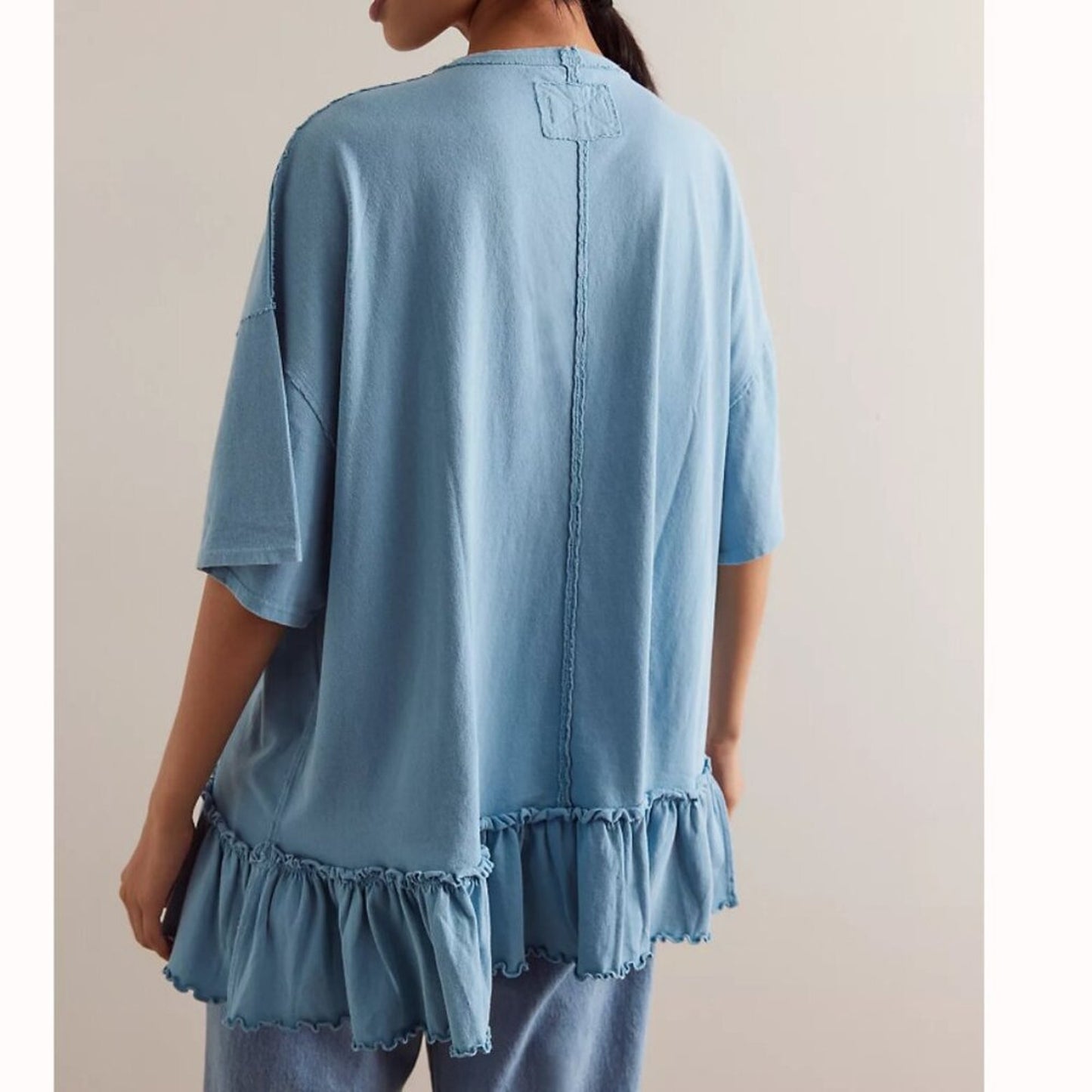 Free People Why Yes Tee In Milky Blue