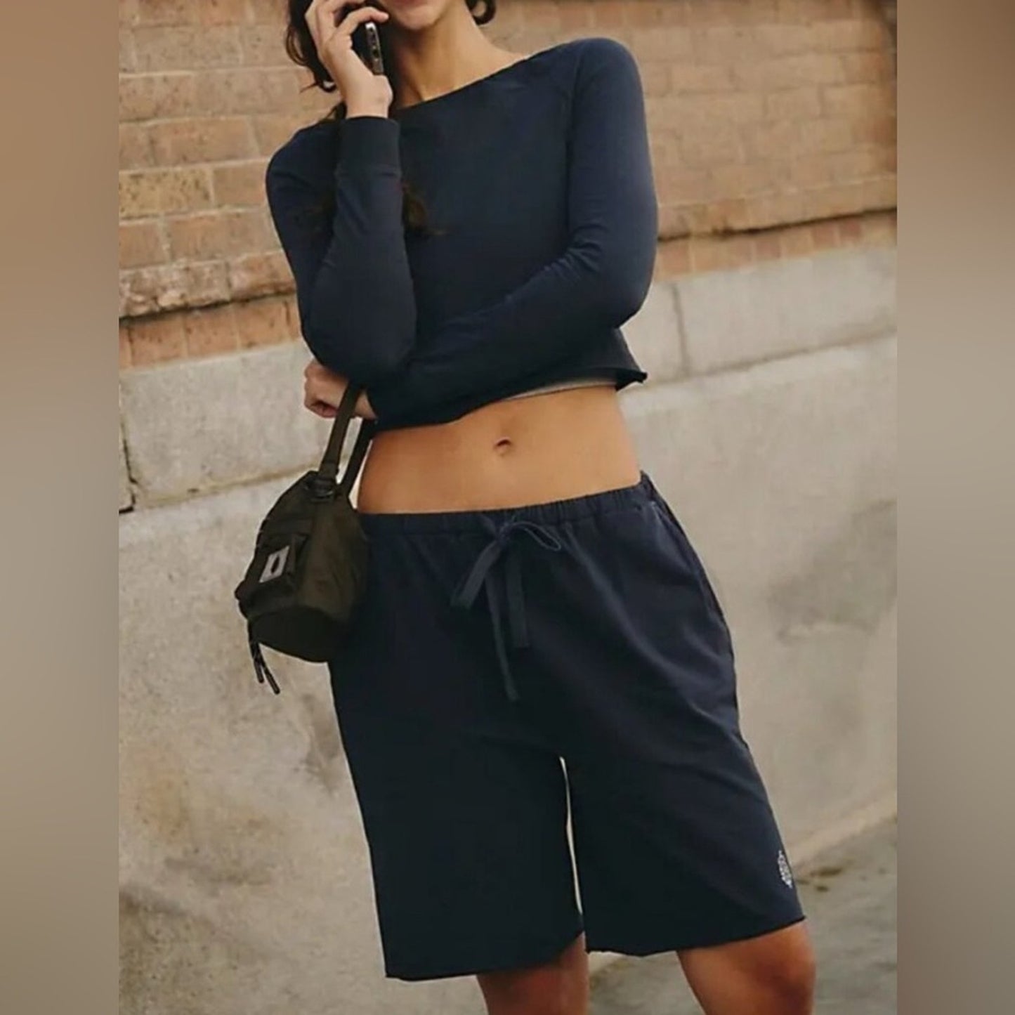 Free People Hot Shot Easy Set in Midnight Navy