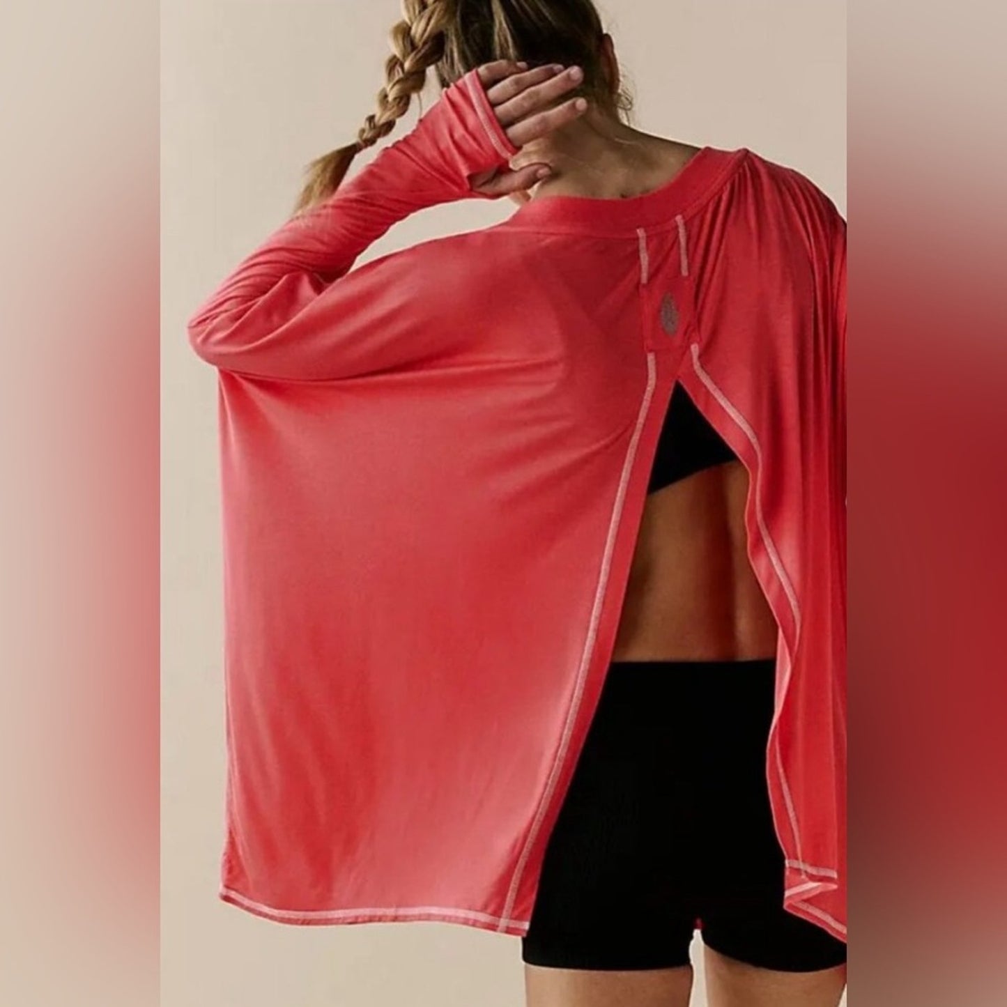 Free People Revival Layer in Hot Hibiscus