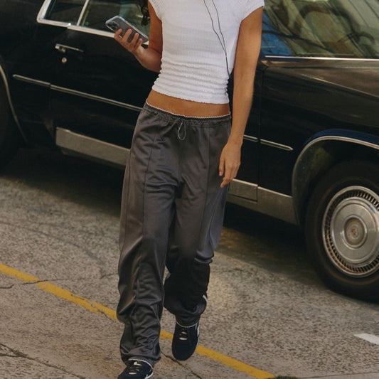 Free People Roll With It Pants in Gun Metal