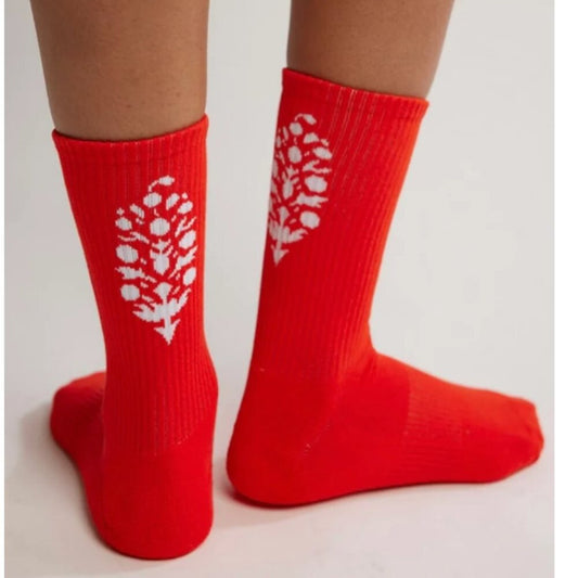 Free People Last Lap Tube Socks in Flame