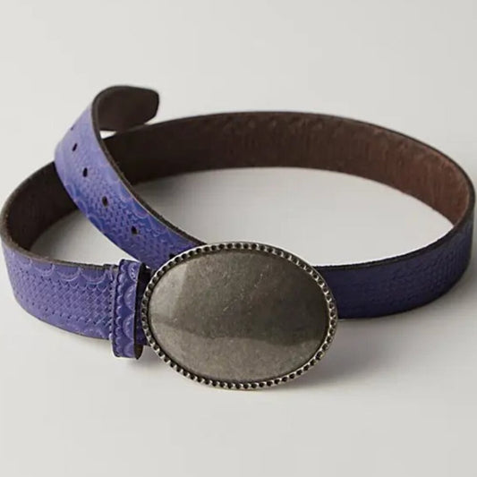 Free People Duke Concho Belt in Blackberry