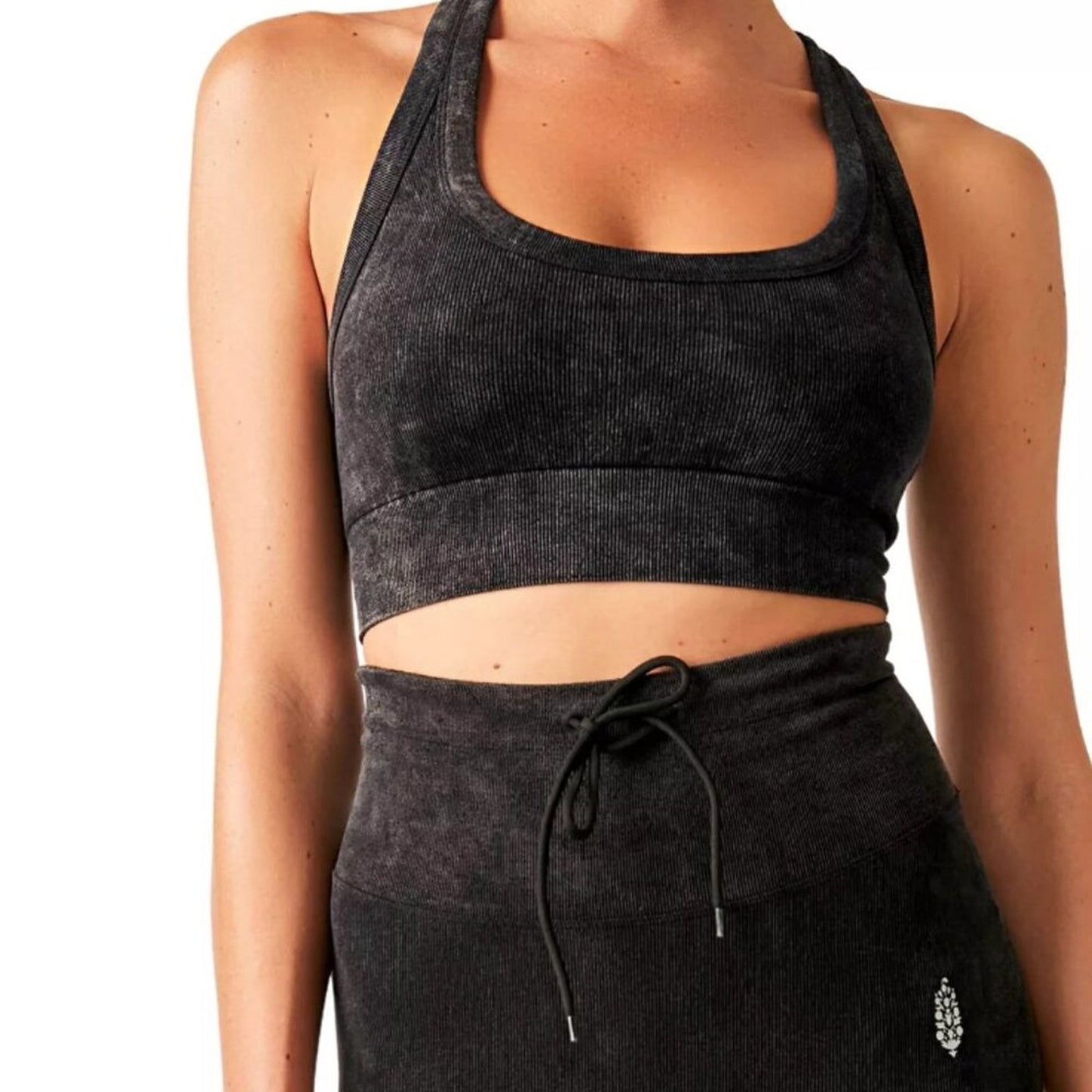 Free People Go To Sports Bra in Washed Black