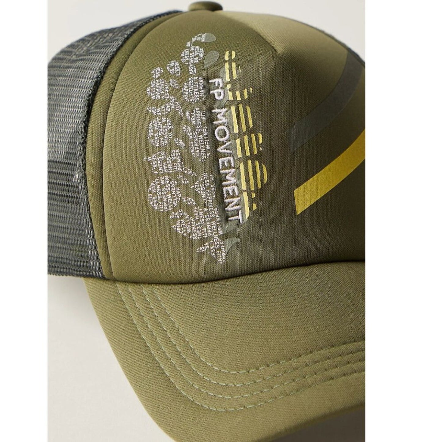 Free People Trail Runner Trucker Hat in Olive