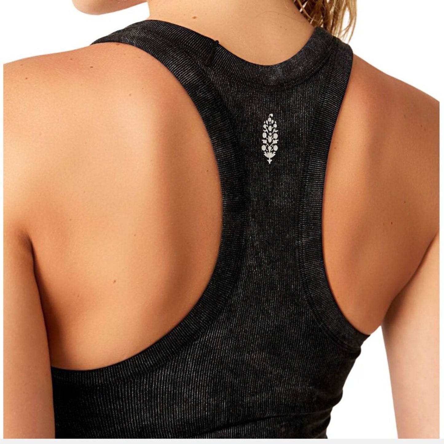 Free People Go To Sports Bra in Washed Black