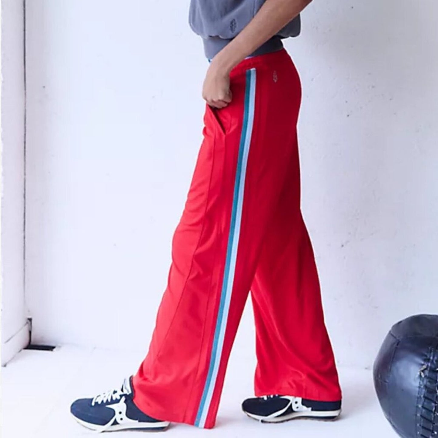 Free People One On One Mesh Pants in Winterberry