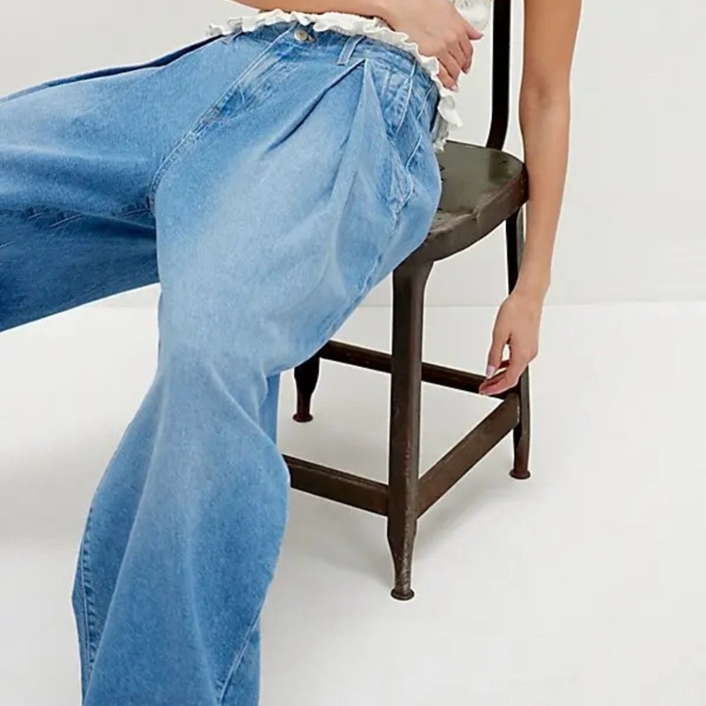 Free People CRVY New Spin Trouser in Tradewind Short