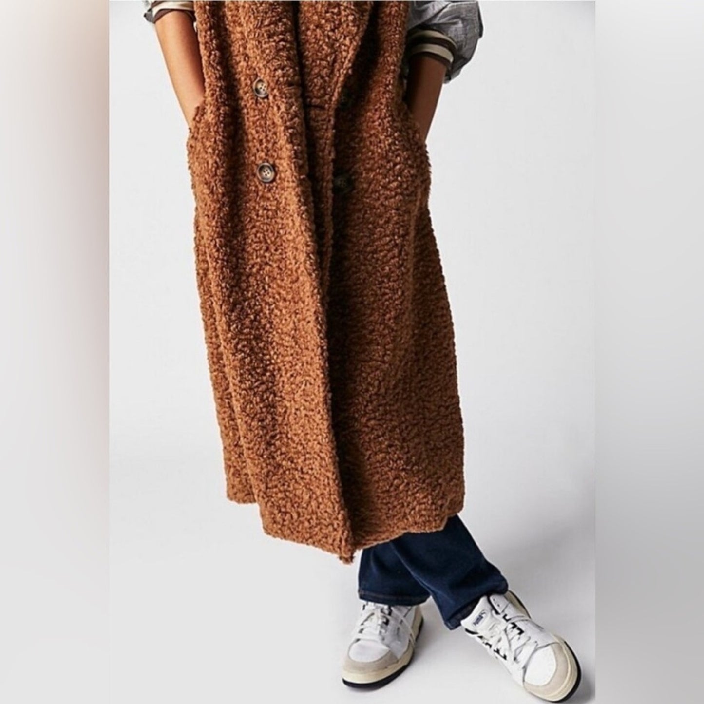 Free People Cozy Time Vest in Cashew