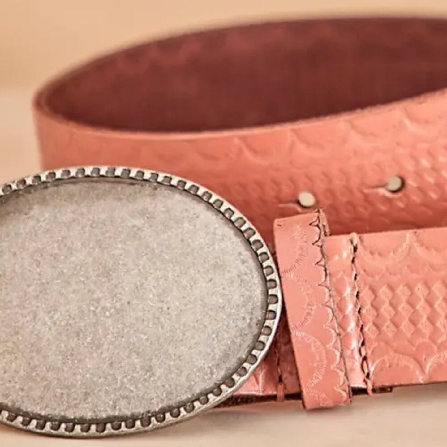 Free People Duke Concho Belt in Sunrise Pink
