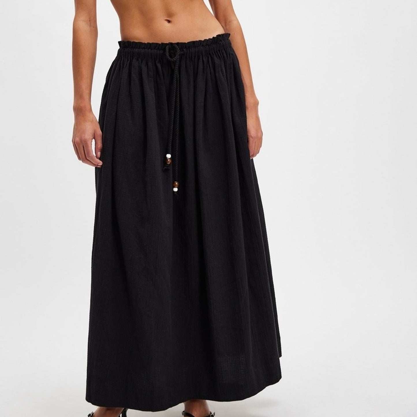 Free People Seaside Solid Set in Black