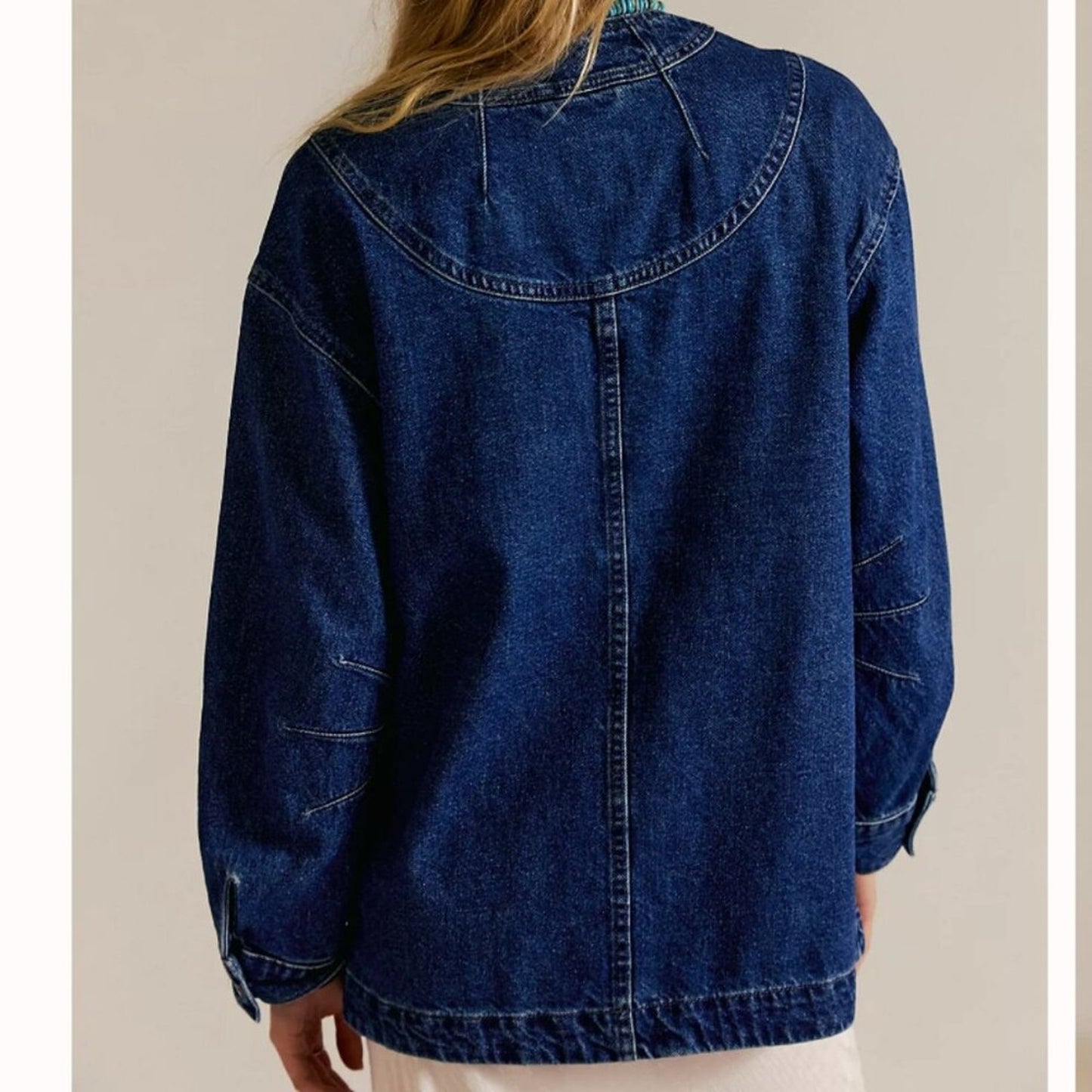 Free People Mathis Denim Jacket in Deep Indigo