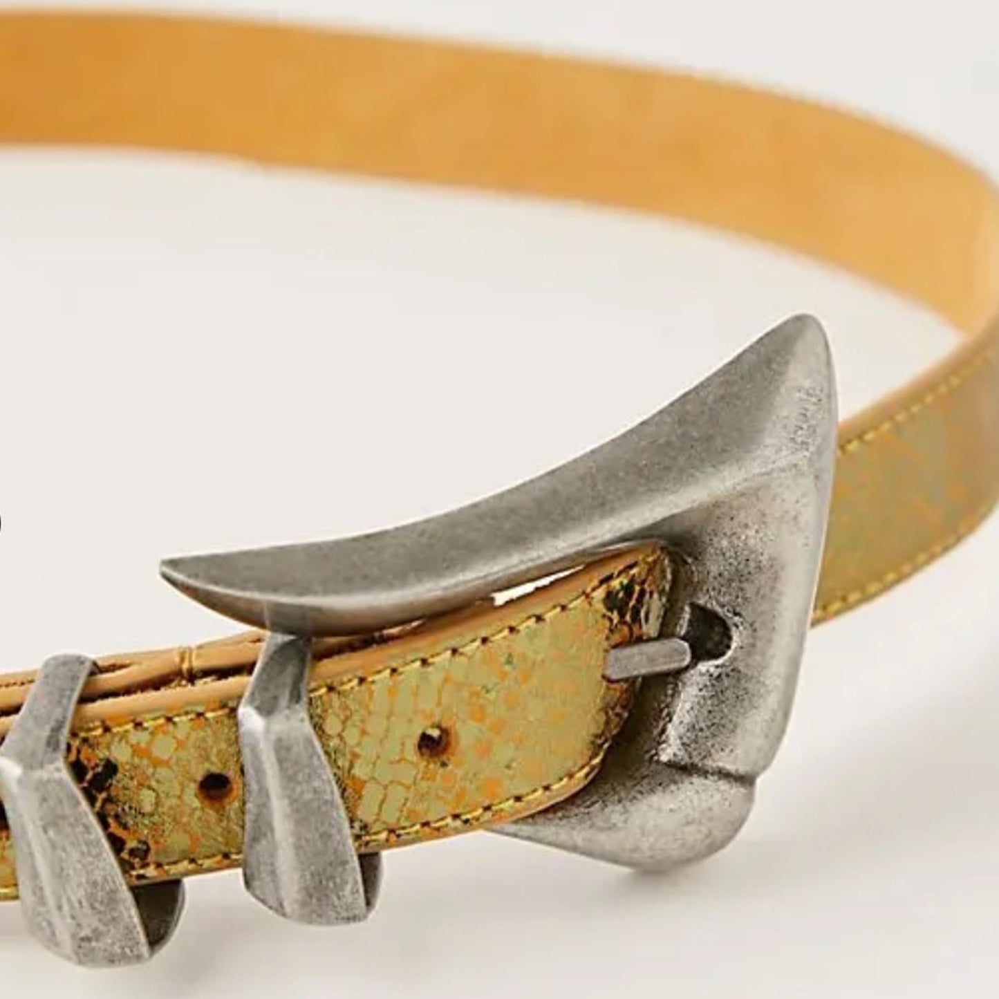 Free People Billie Leather Belt in Wild Side