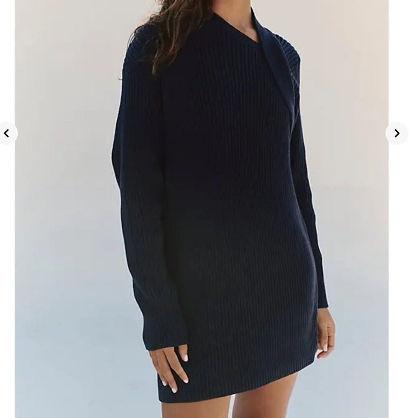 Free People Alba Sweater Tunic in Navy Blazer