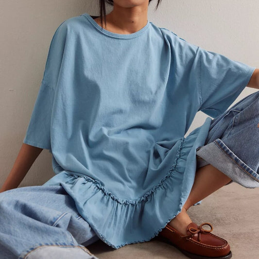 Free People Why Yes Tee In Milky Blue