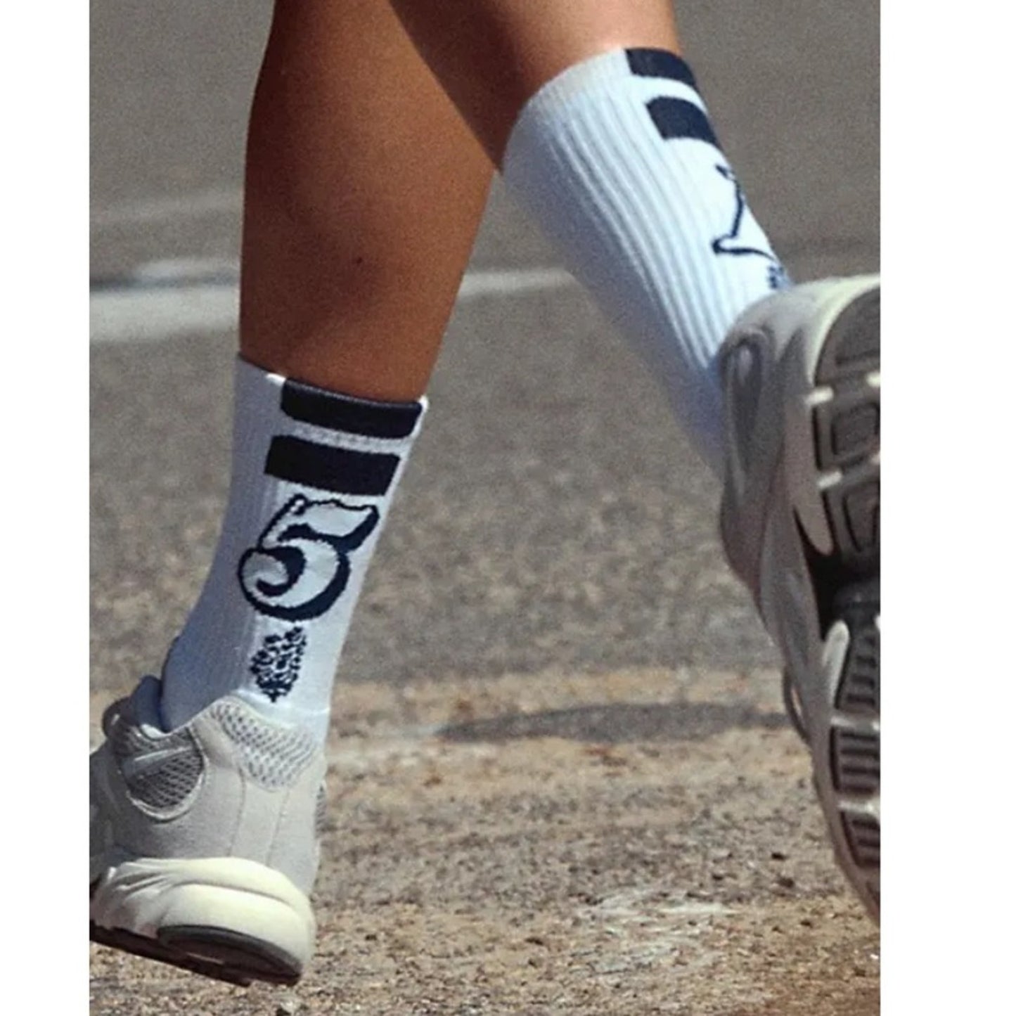 Free People Lay Up Crew in Navy/White