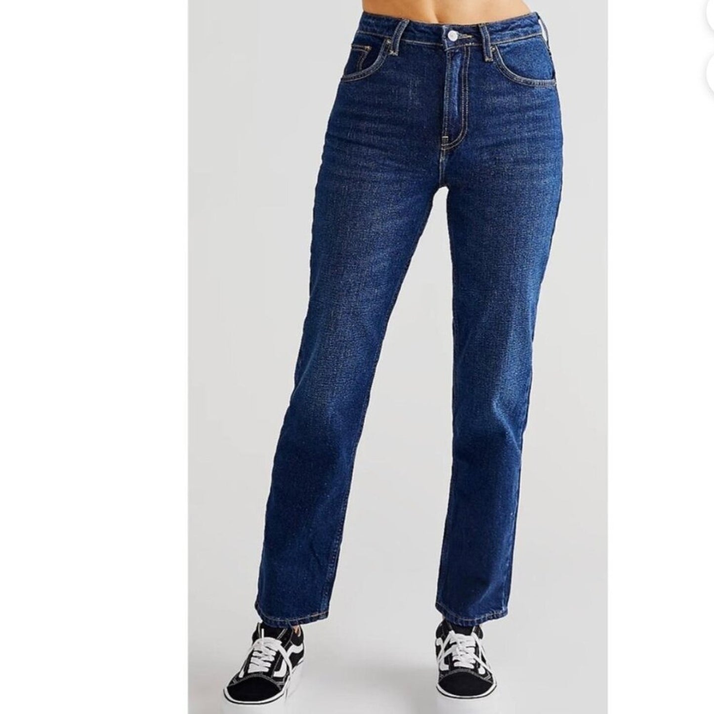 Free People The Pacifica Straight Leg Jean in Dark Blue Wash