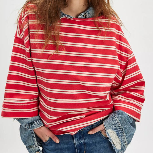Free People C'est La Vie Tee in Red Combo
