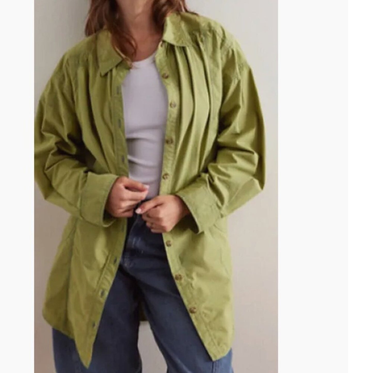 Free People Garden State Shirt in Green Combo