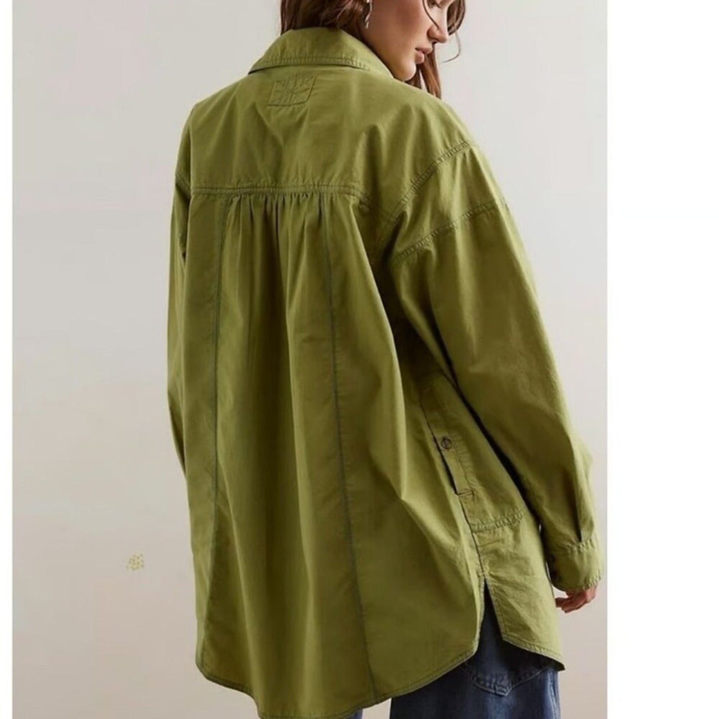 Free People Garden State Shirt in Green Combo