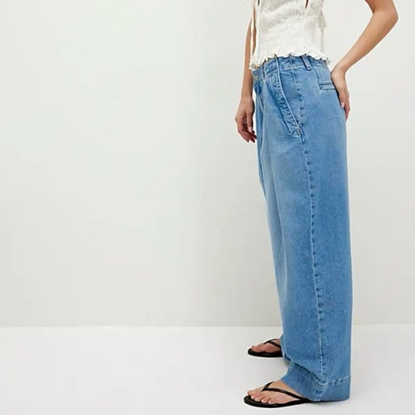 Free People CRVY New Spin Trouser in Tradewind Short
