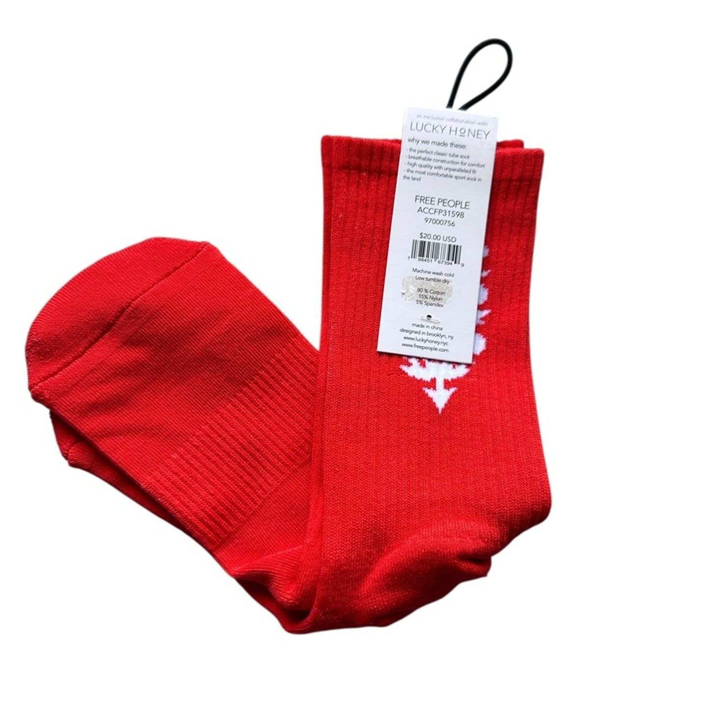 Free People Last Lap Tube Socks in Flame