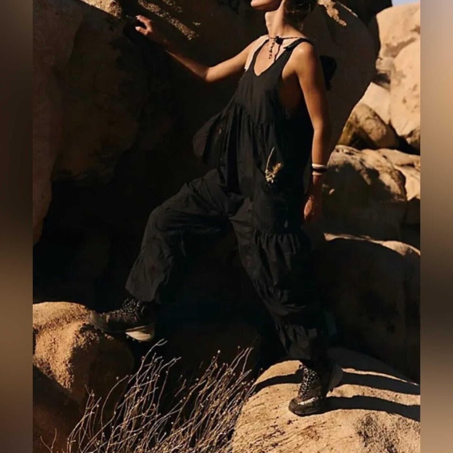 Free People Set Me Free Onesie in Black