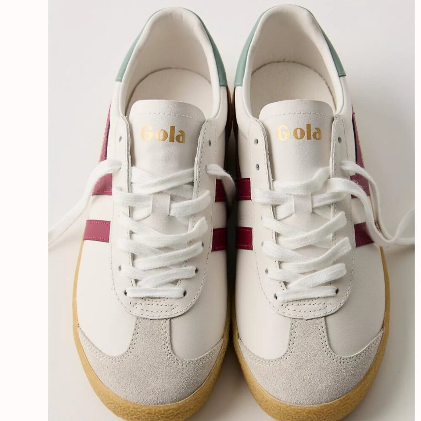 NWOT Free People x Gola Medalist Leather Sneakers in White/Red