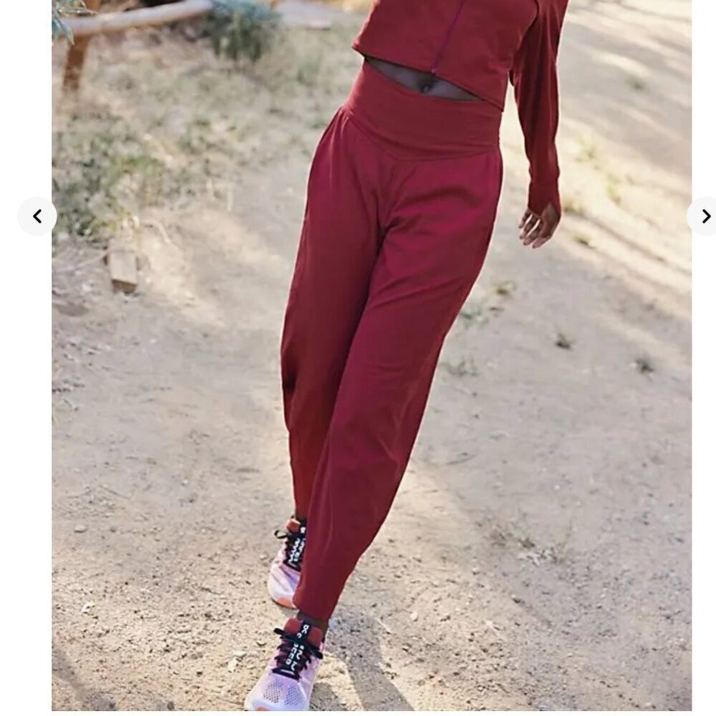 Free People Never Better Structured Sweatpants in Crimson