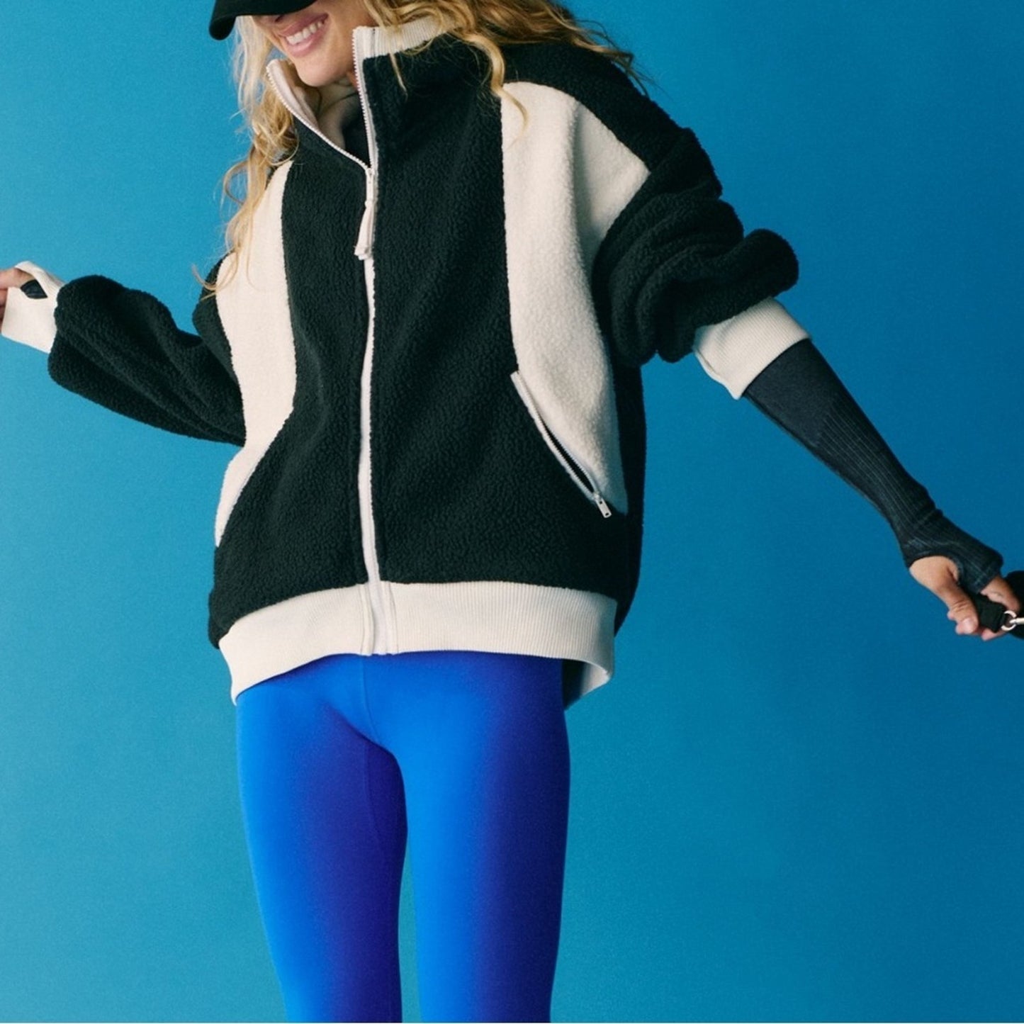 Free People Hit The Slopes Hoodie in Black Combo