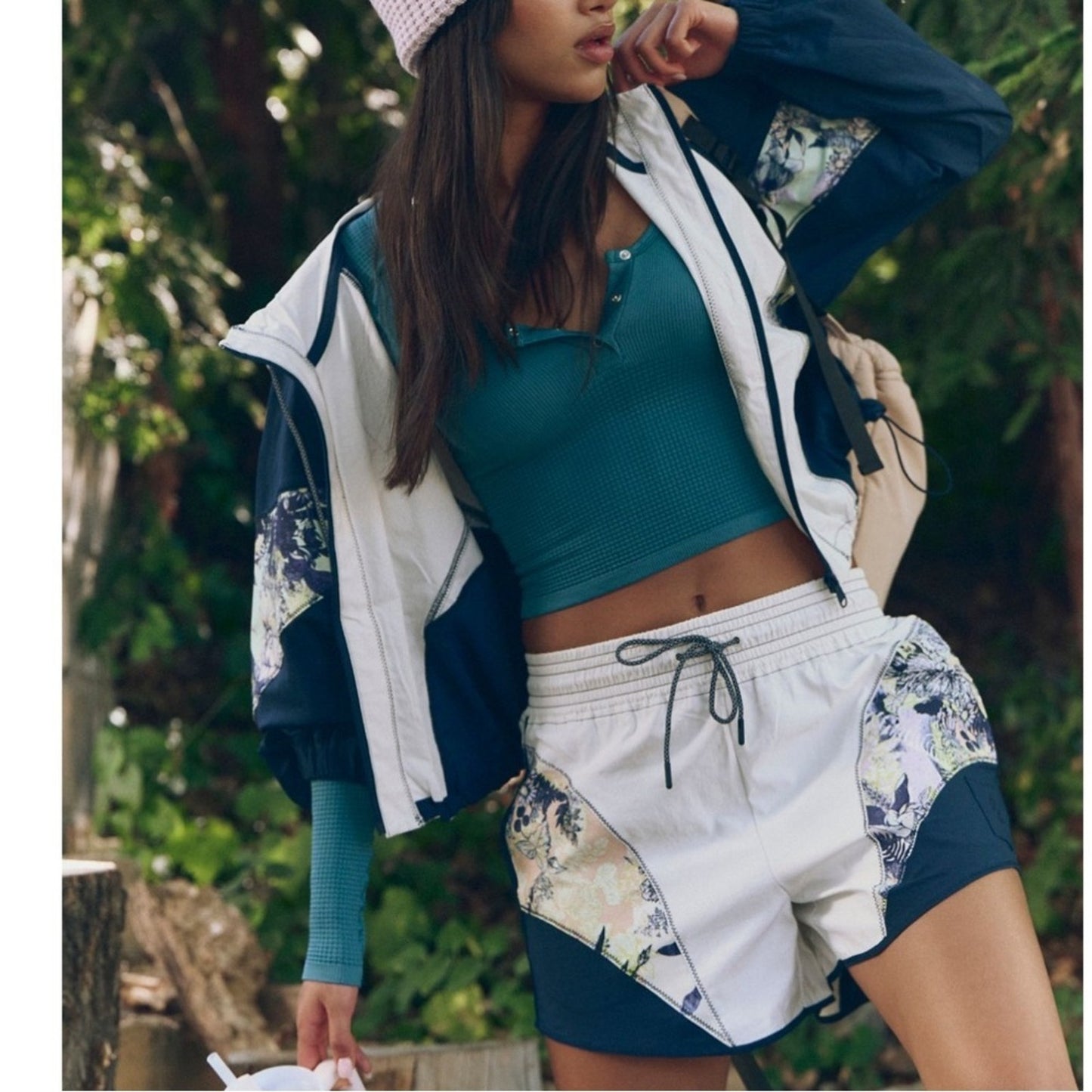 Free People Apex Set in Navy Combo