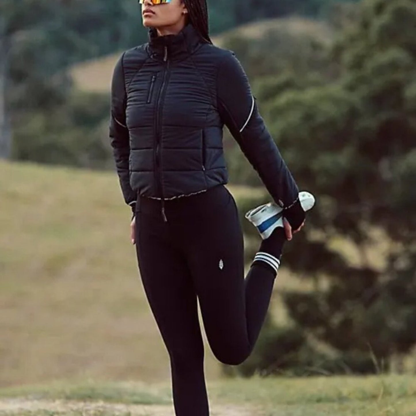 Free People Gathering Storm Run Puffer in Black