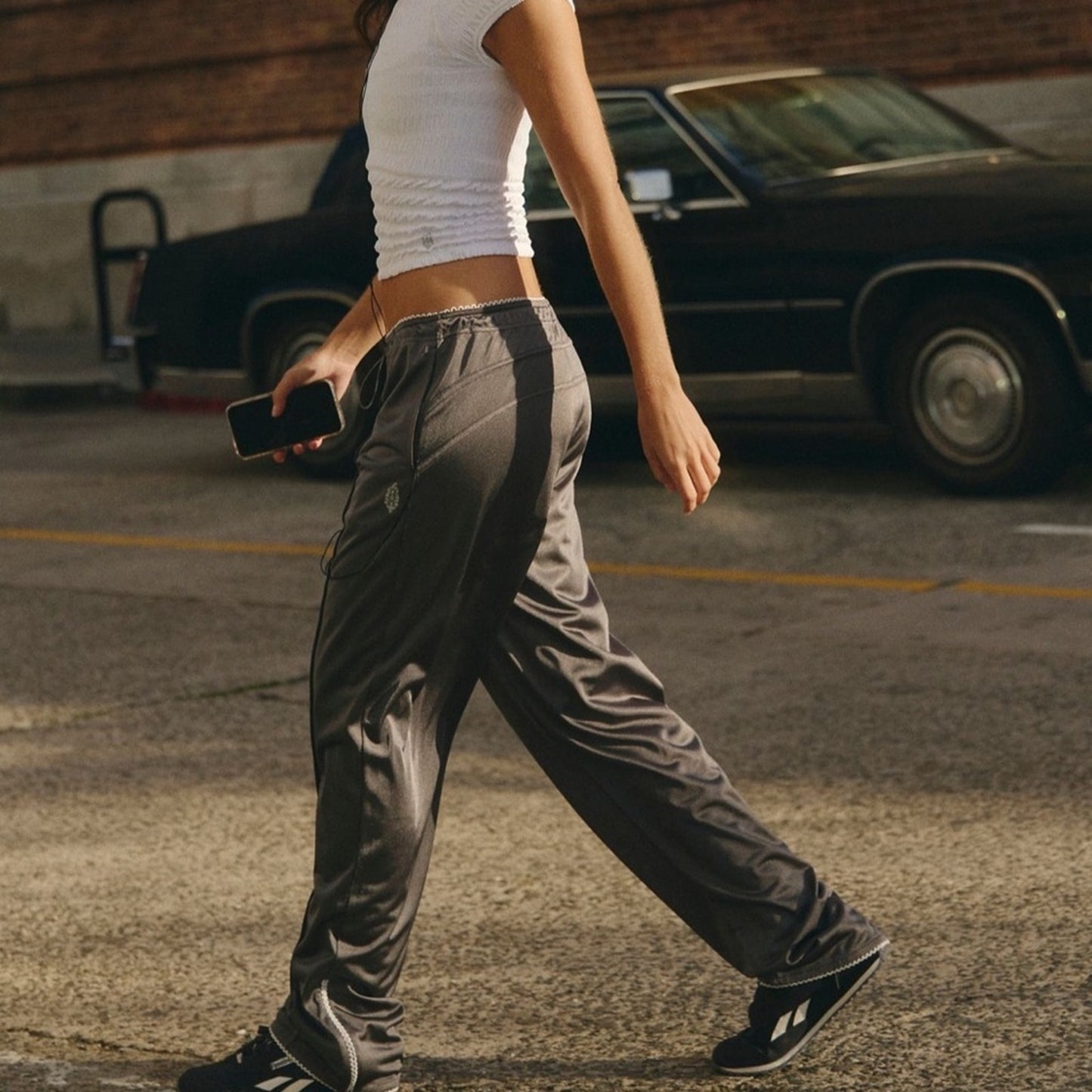 Free People Roll With It Pants in Gun Metal
