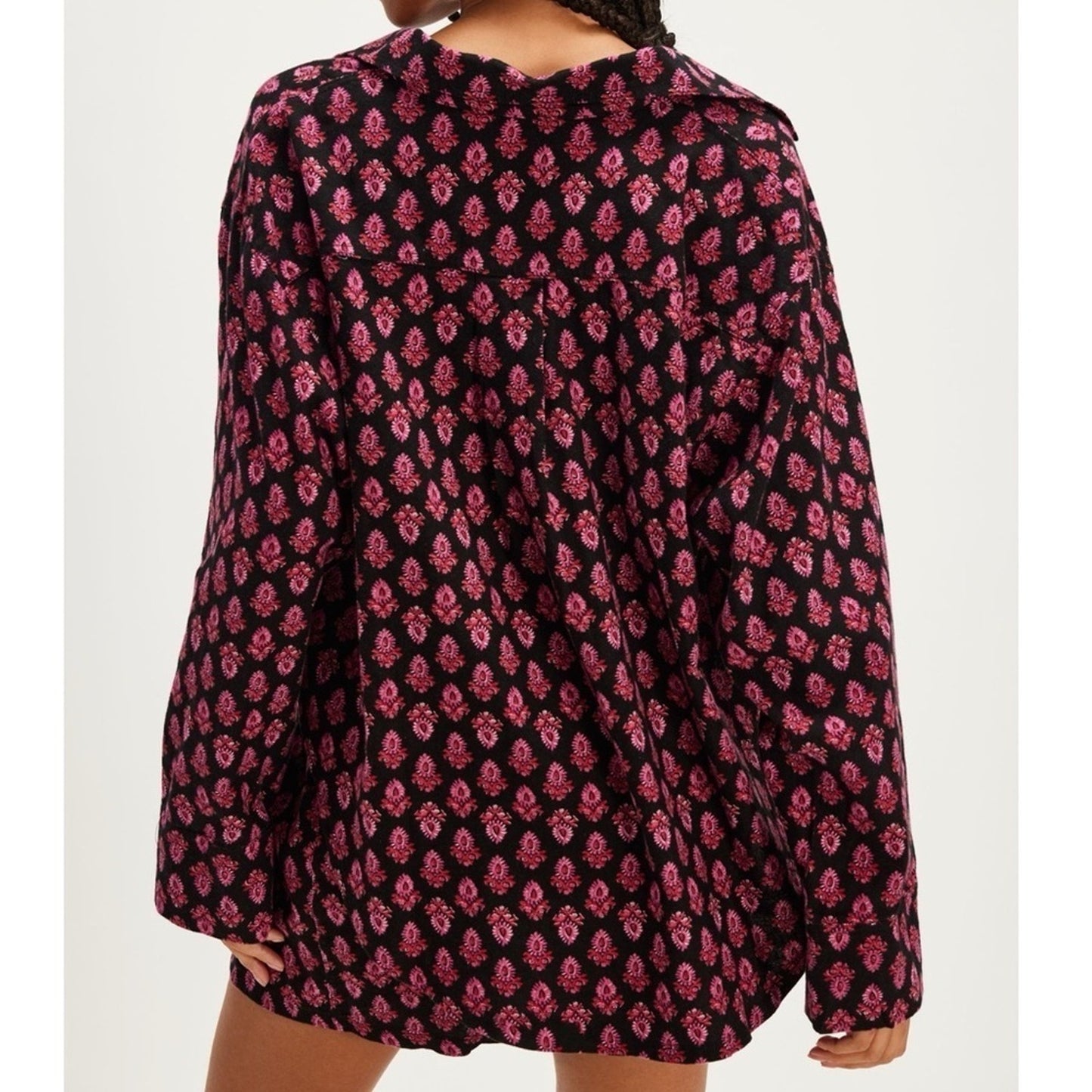 Free People Flannel Play Date Set in Black Combo