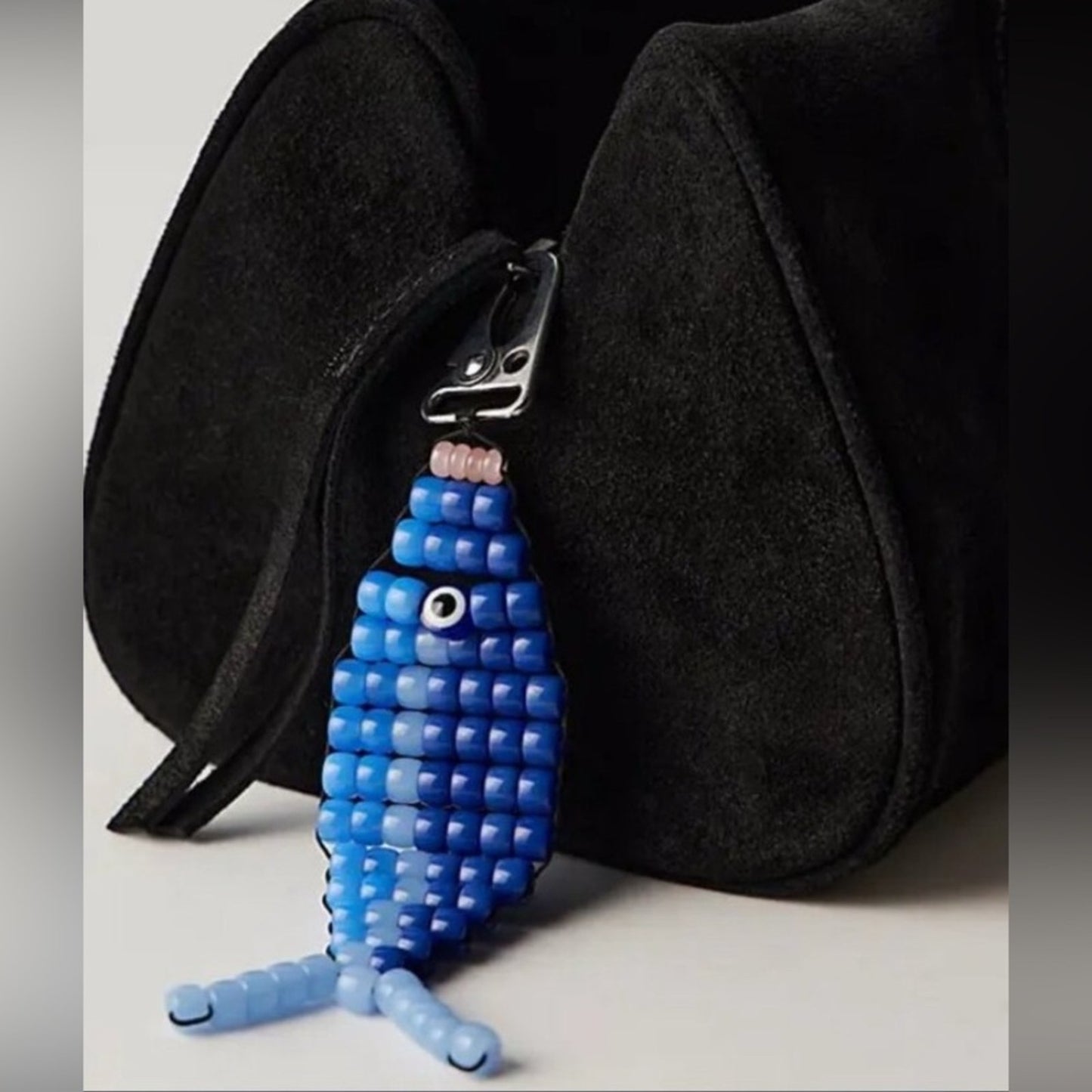 Free People Beaded Fish Bag Charm in Blue