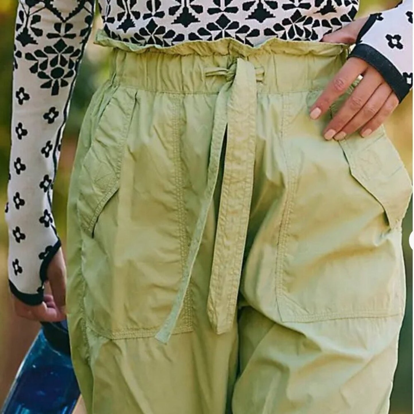 Free People Into The Woods Pants in Moss