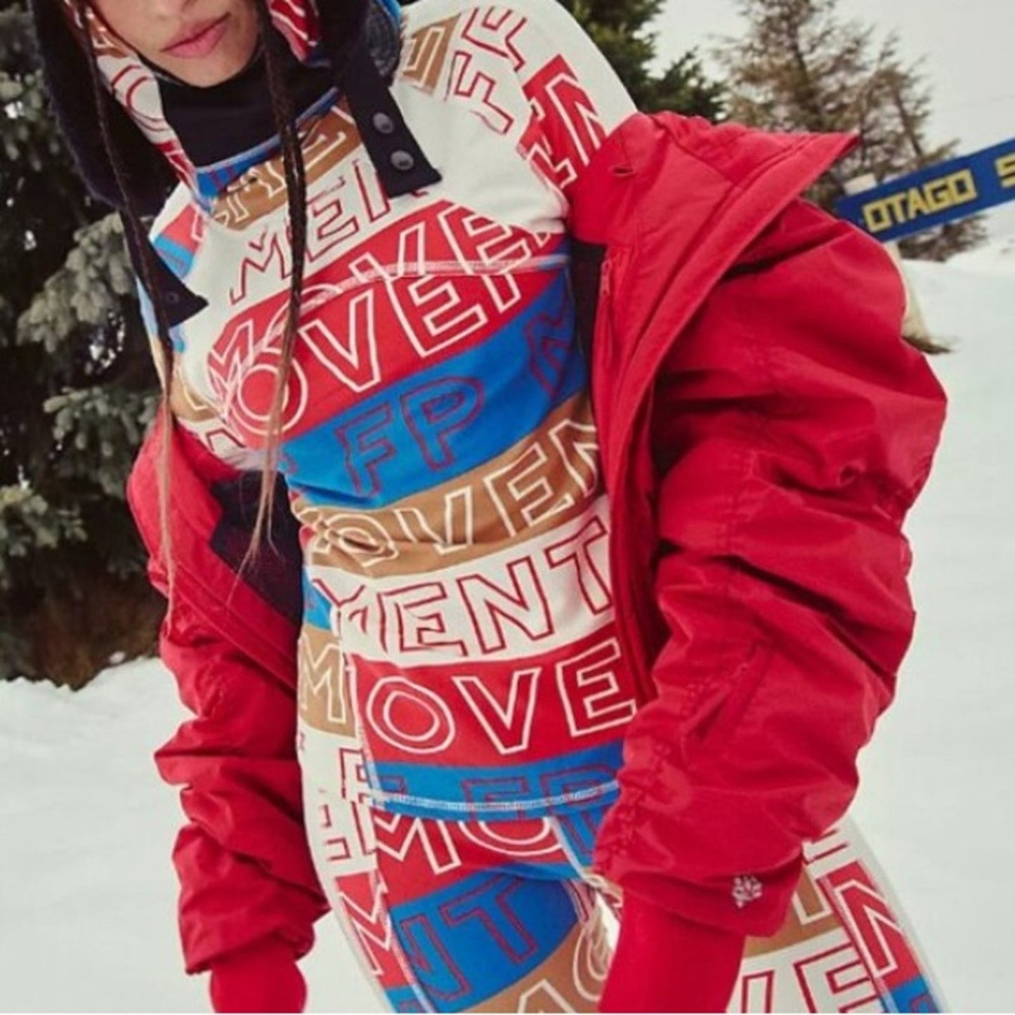 Free People Dawn To Dusk Printed Hoodie in FPM Combo