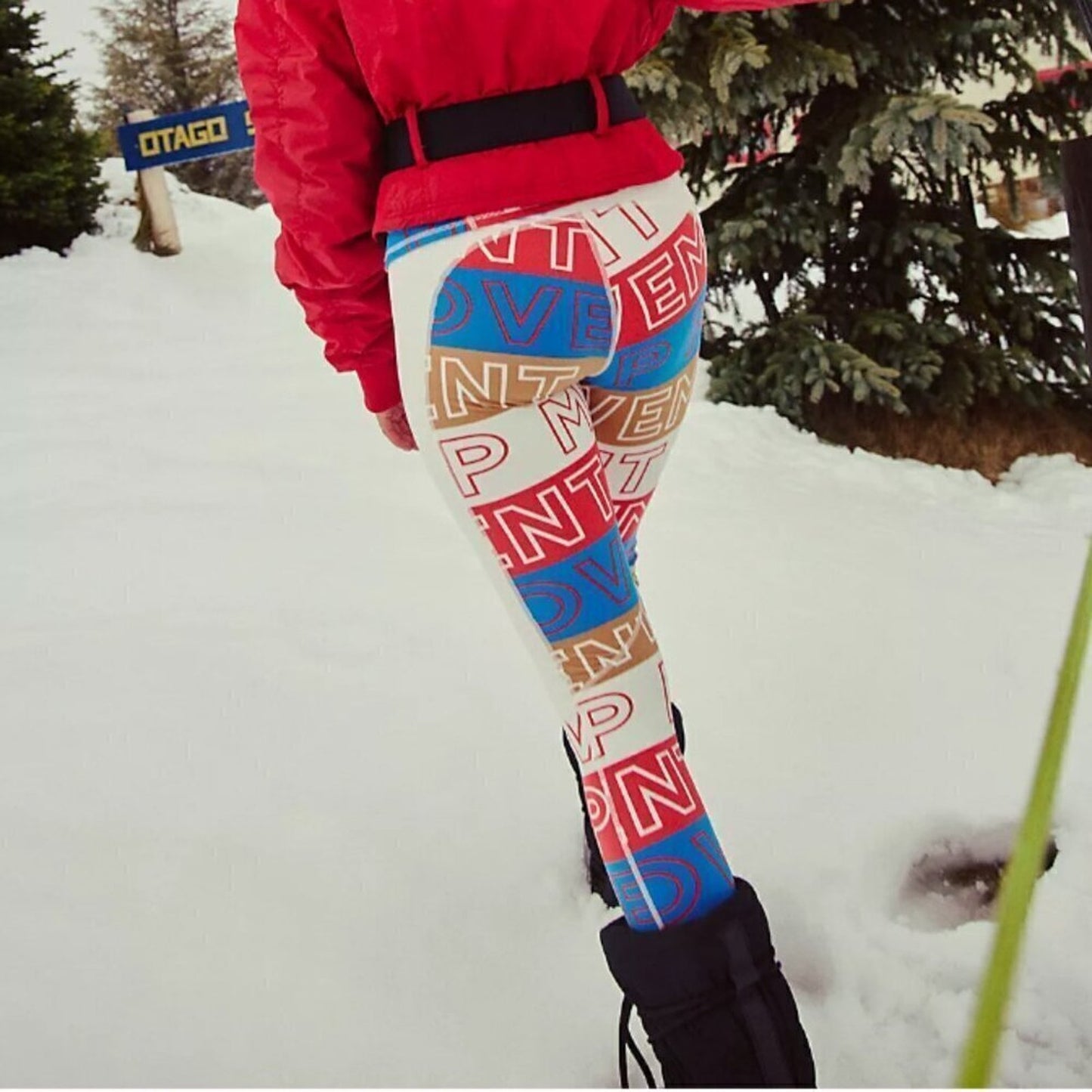 Free People Dawn To Dusk Printed Base Layer Leggings in Combo