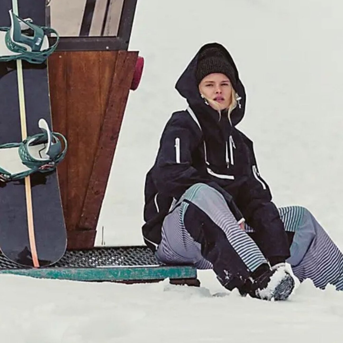 Free People Blizzard Bliss Pullover in Black