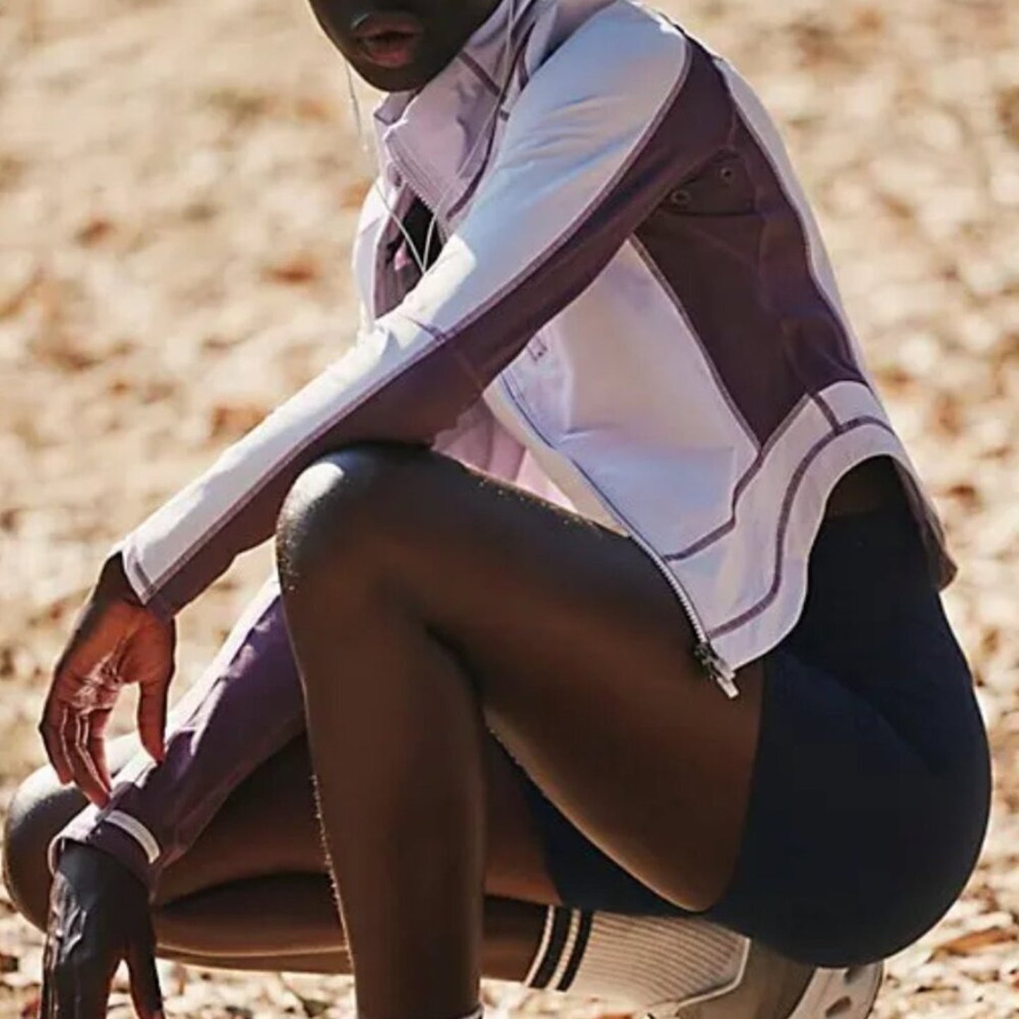 Free People Dasher Run Jacket in Lavender Shadow