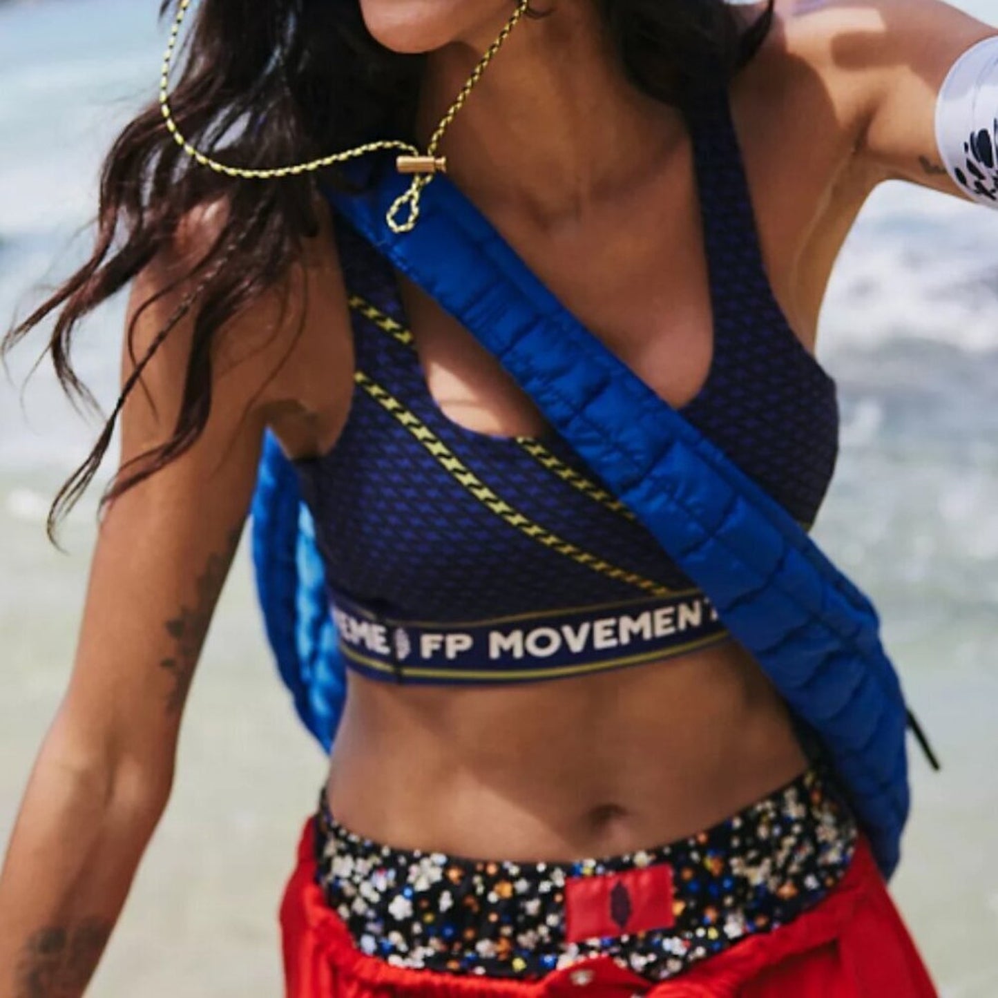 Free People Never Better Logo Set Sports Bra & Leggings in Black …