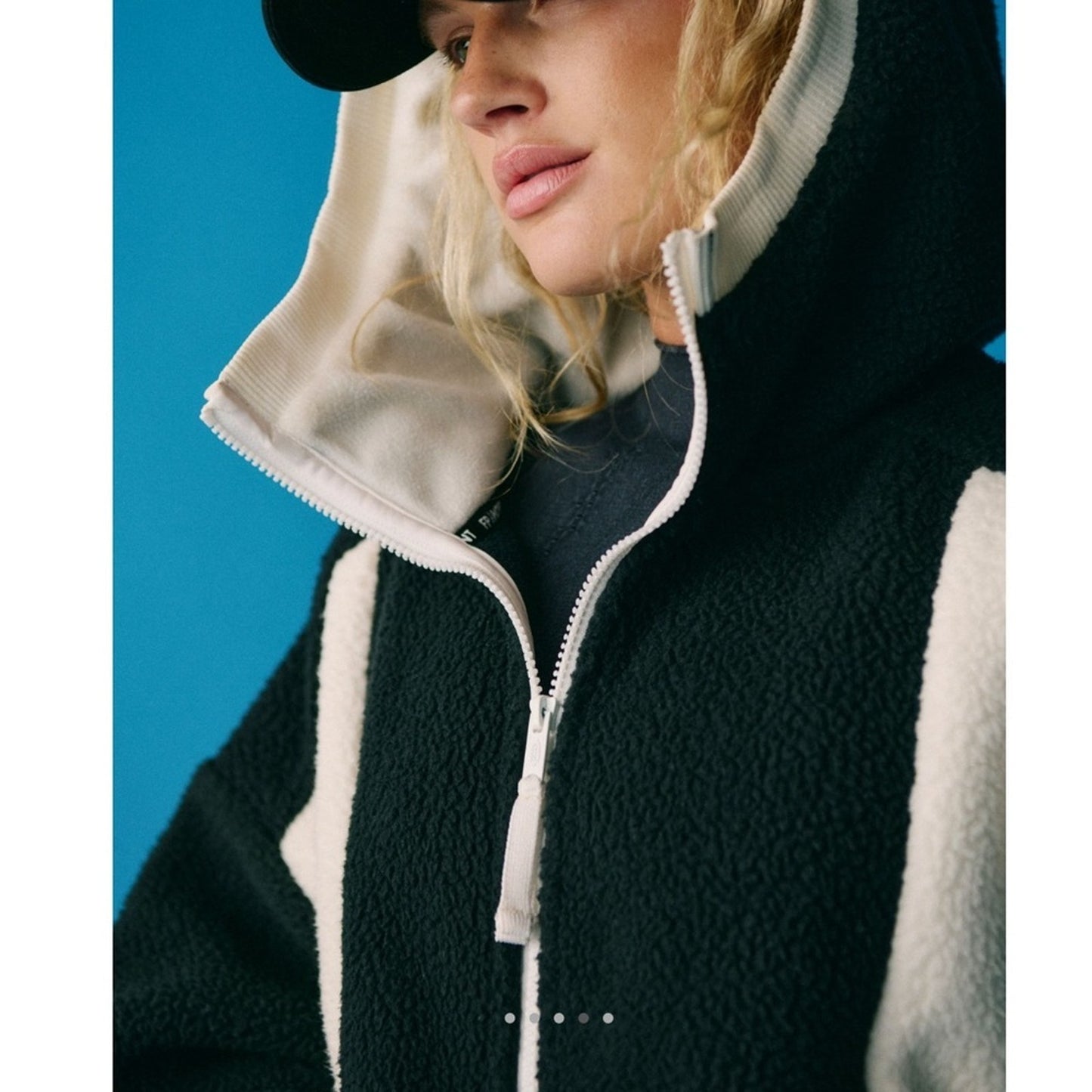 Free People Hit The Slopes Hoodie in Black Combo