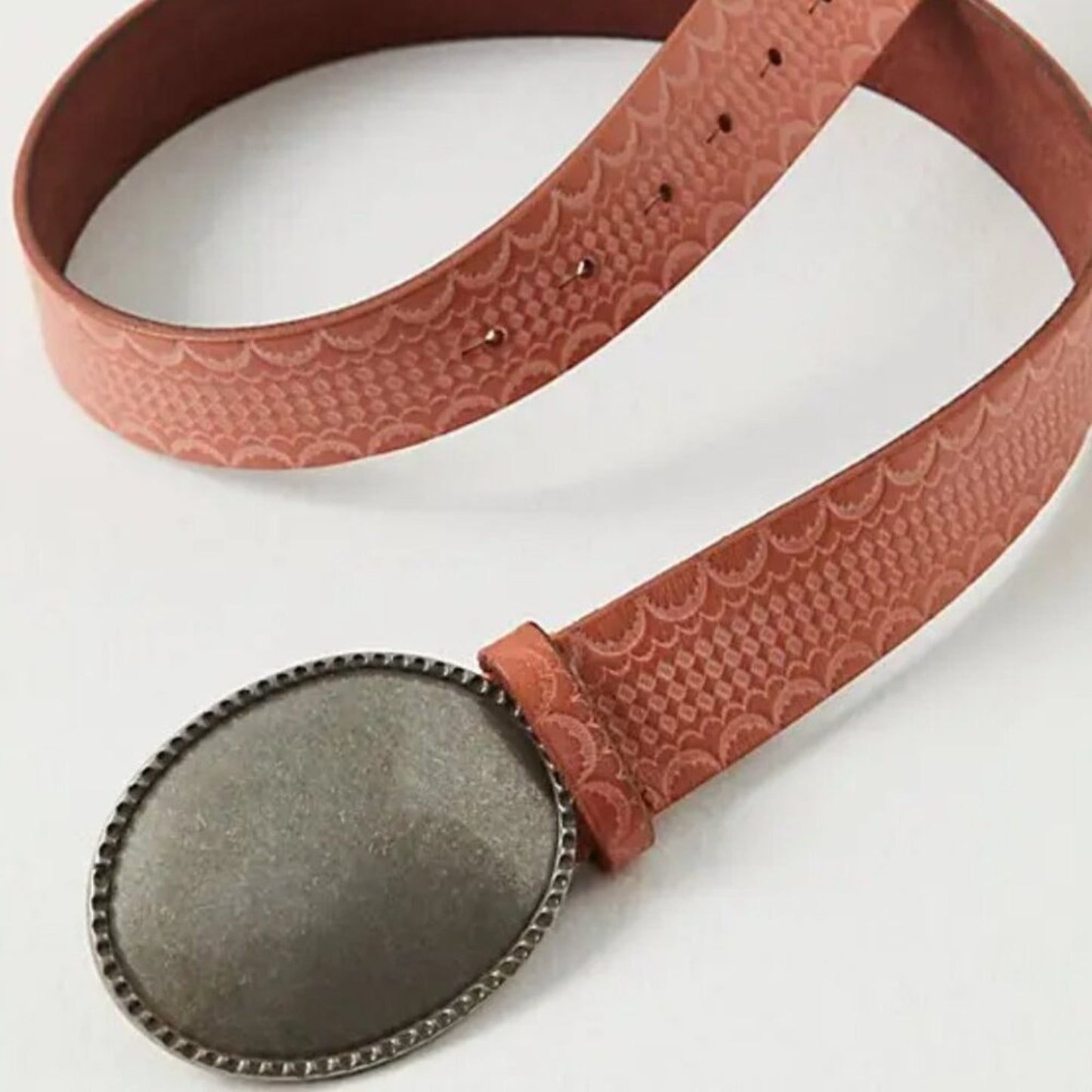 Free People Duke Concho Belt in Sunrise Pink