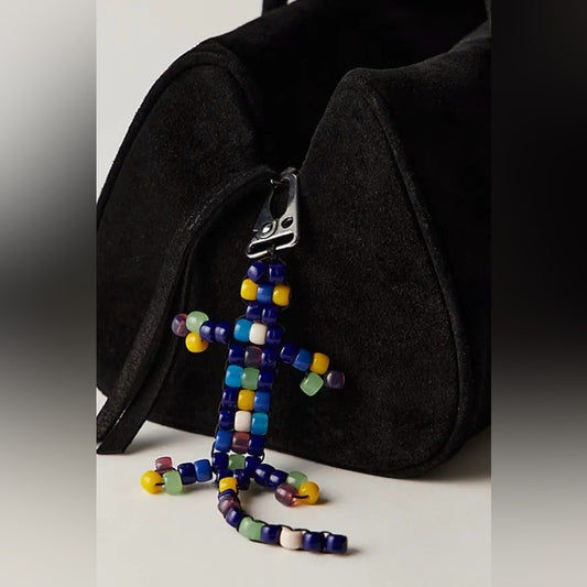 Free People Beaded Lizard Bag Charm in Multicolor