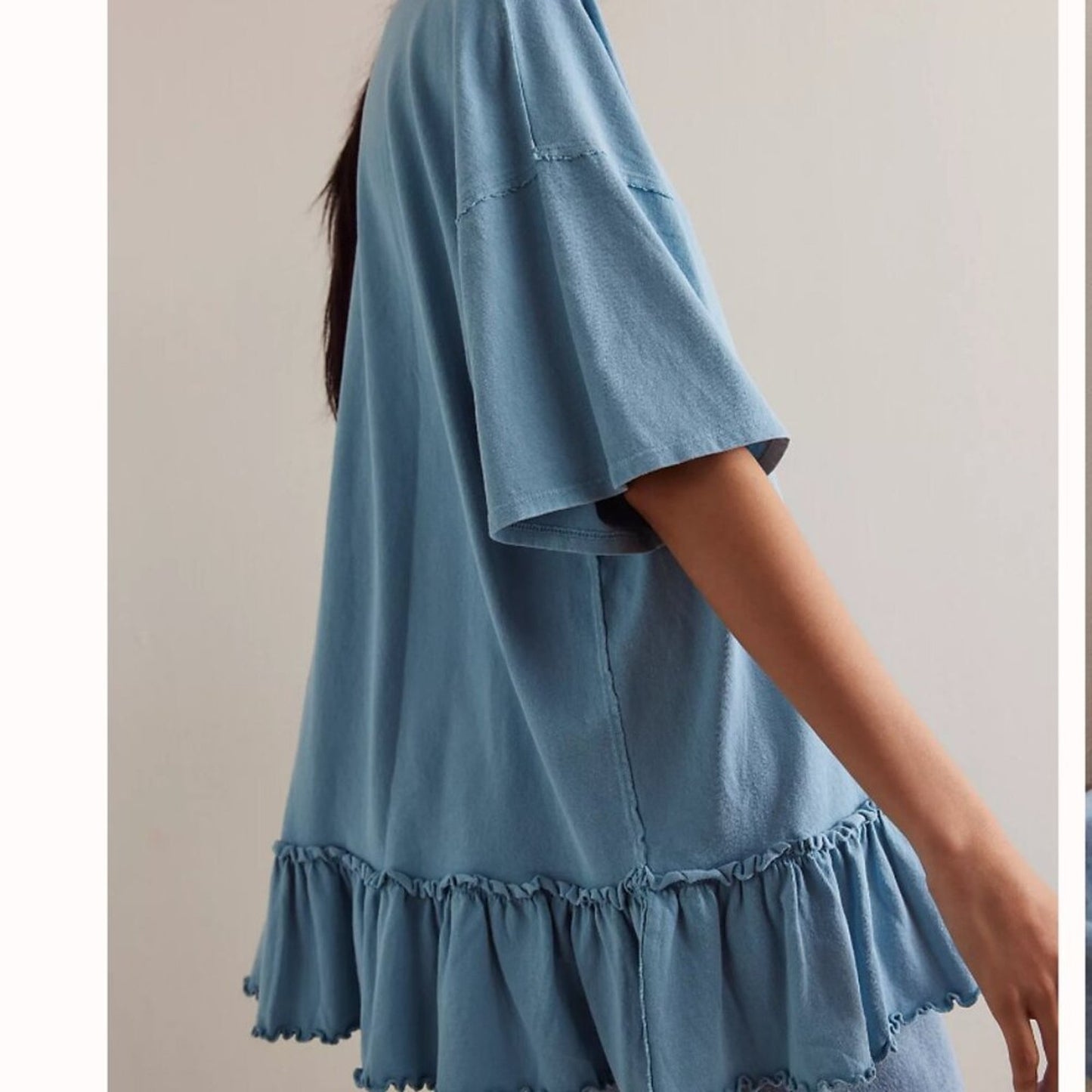 Free People Why Yes Tee In Milky Blue