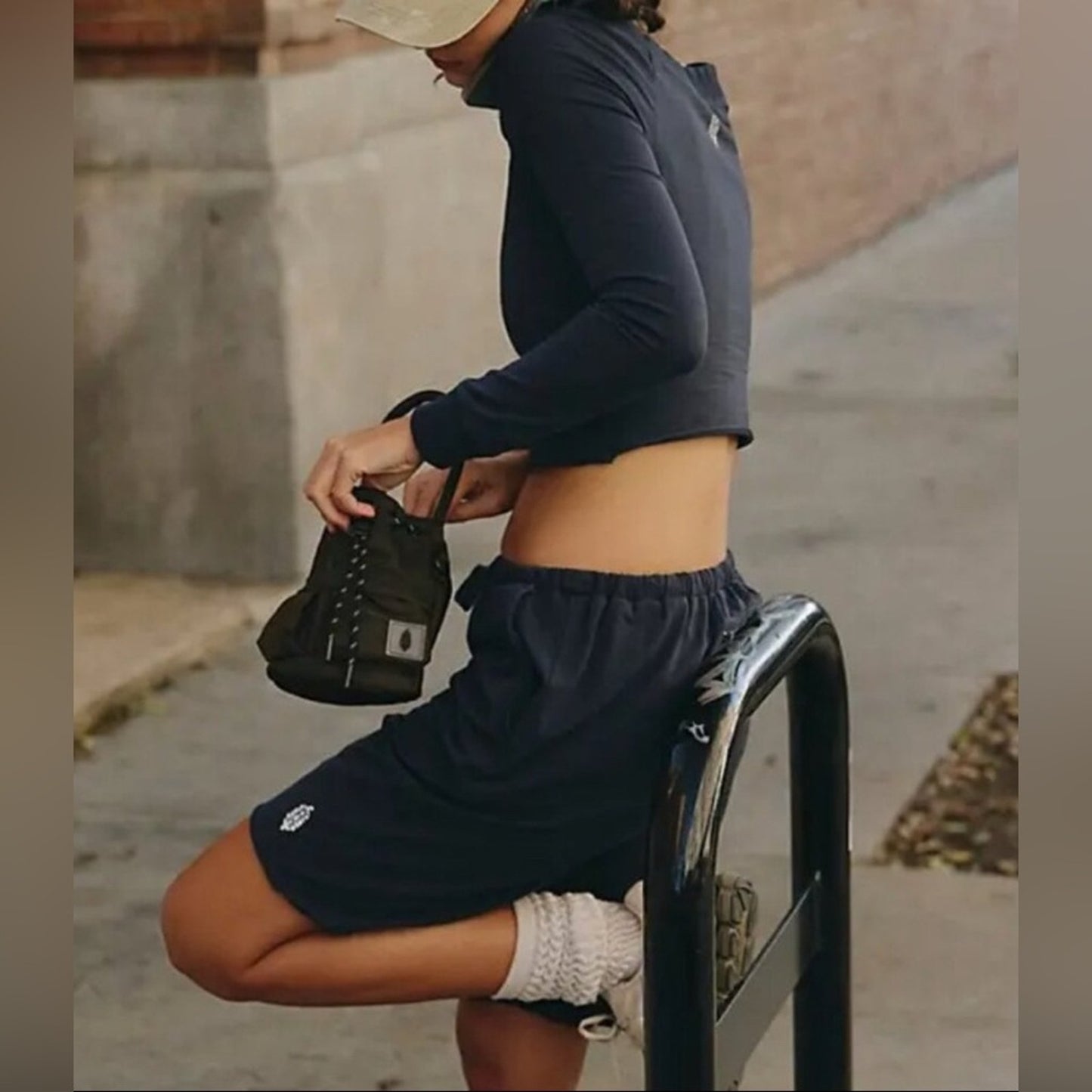 Free People Hot Shot Easy Set in Midnight Navy