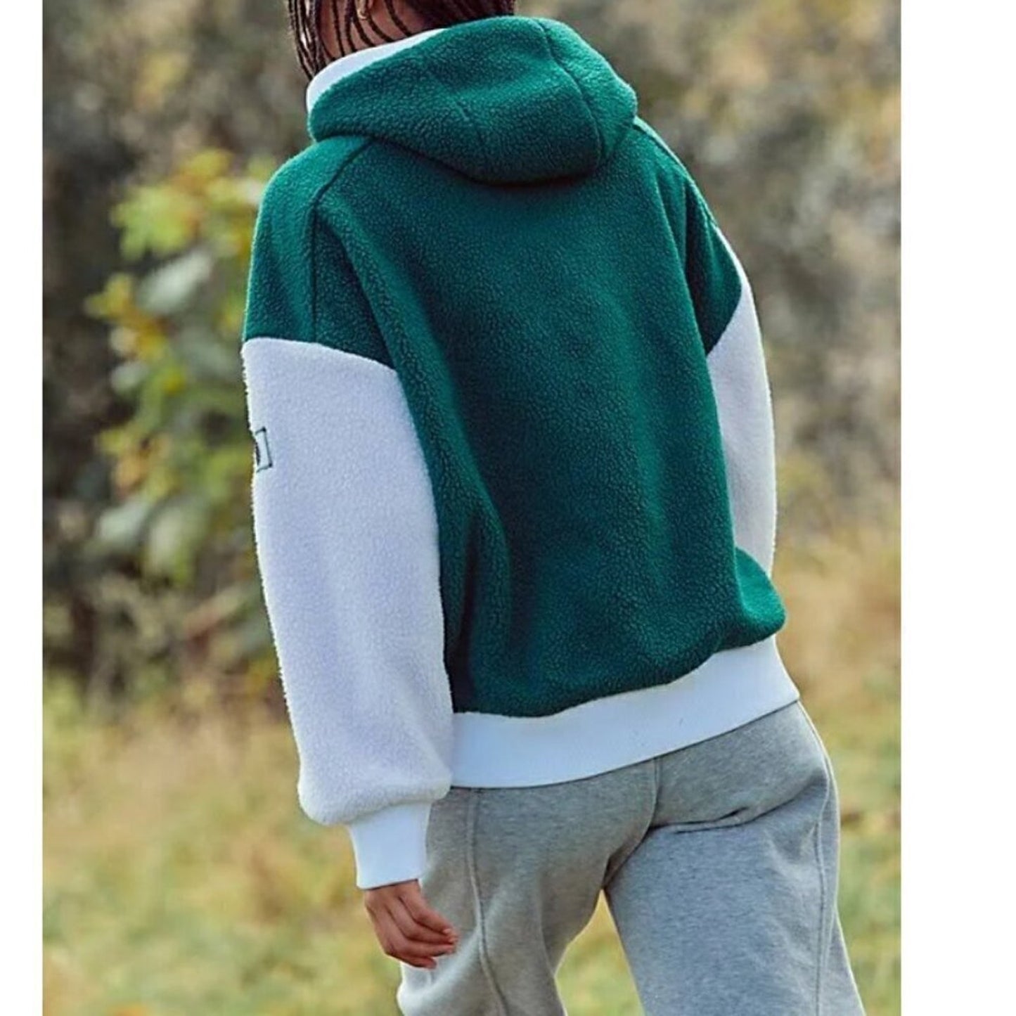 Free People Hit The Slopes Hoodie in Evergreen Combo